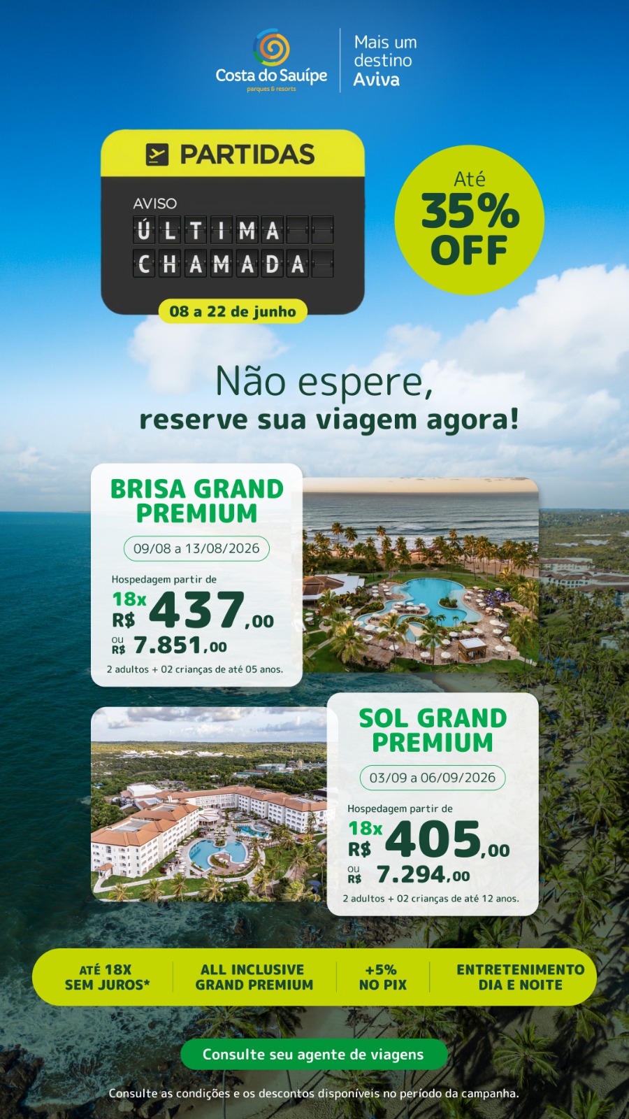 NÃO DEIXE SUAS FÉRIAS PARA DEPOIS!